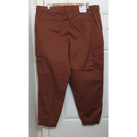 Tommy Hilfiger womens 2xl flex jogger cargo pants 42 waist rust brown - Picture 6 of 8